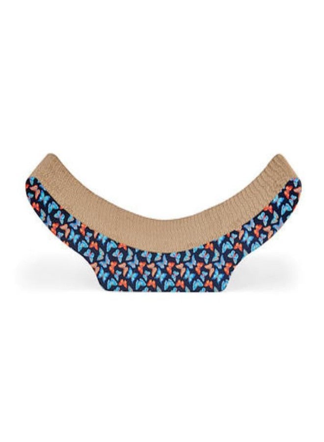 KittuPet سرير استرخاء من الكرتون مع عمود خدش للقطط من KittuPet، مزود بنبات النعناع البري، ووسادات متينة تمنع تلف الأثاث (متعدد الألوان، سميك على شكل موجة). - Image 1